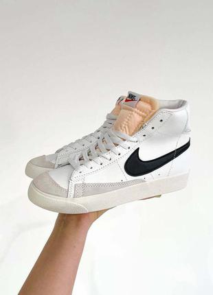 Круті унісекс високі кросівки, кеди nike blazer mid білі з сірими 37-45 р