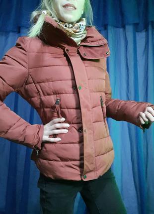 Бордовая куртка bershka длинный рукав3 фото