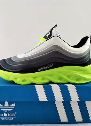 Кроссовки иadidas air boost серые зеленые мужские адидас4 фото