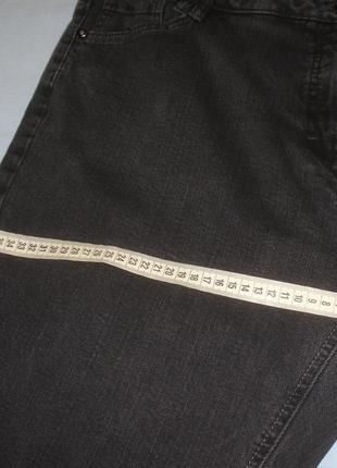Шорти бриджі жіночі джинсові розмір 56 / 22 чорні стрейчеві8 фото