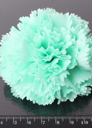 Хризантема шаровидная тканевая мятного цвета2 фото