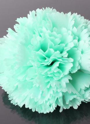 Хризантема шаровидная тканевая мятного цвета1 фото