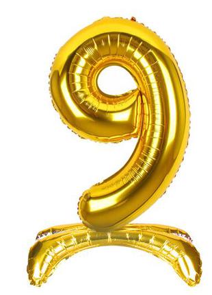 Повітряна куля цифра золото "9" (65 см)