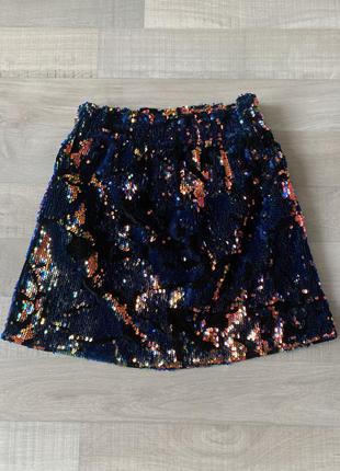 Юбка zara с пайетками