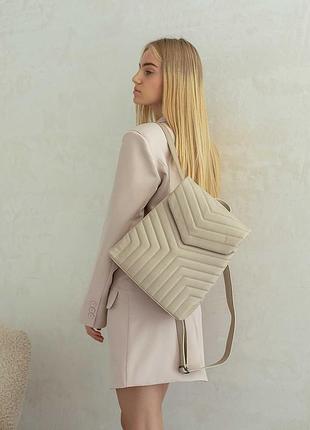 Сумка-рюкзак «луки» бежевий