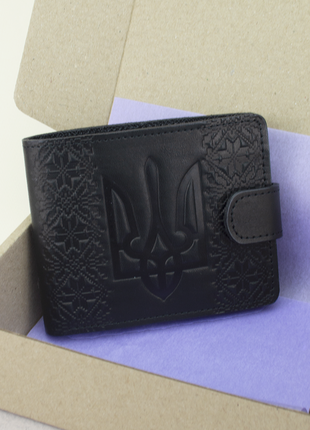 Подарочный набор 57: портмоне с гербом и ремень3 фото