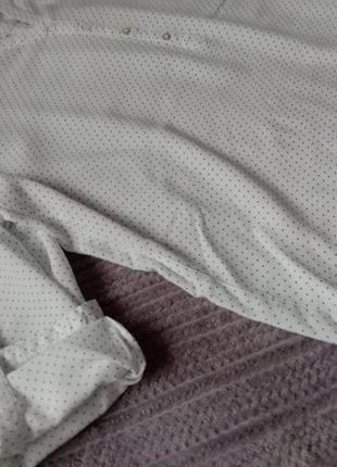 Esprit нежная блуза рубашка в горошек с подкатом рукава 46-48р5 фото