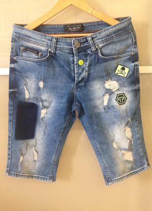 Джинсовые шорты philipp plein