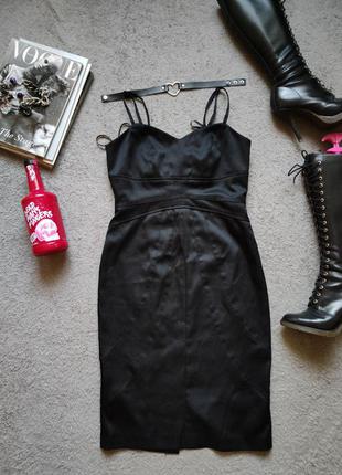Сарафан платье атласное на шнуровке корсетное бюстье1 фото