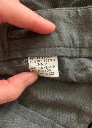 Классические мужские брюки zara хлопок летние демисезон в тонкую полоску5 фото