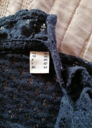 Шикарная кружевная блуза р. 38 евро8 фото