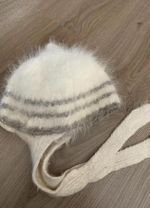 Зимова шапочка з натурального пуху3 фото