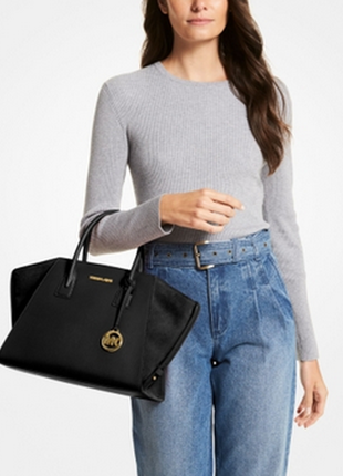 Велика сумка avril з зернистою шкіри michael kors
