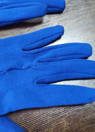 Винтажные синие перчатки4 фото