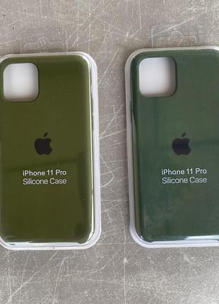 Чохол iphone 11 pro silicone case ( колір/ khaki )1 фото