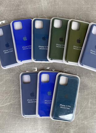 Чехол iphone 11 pro silicone case apple (цвет alaska blue)3 фото