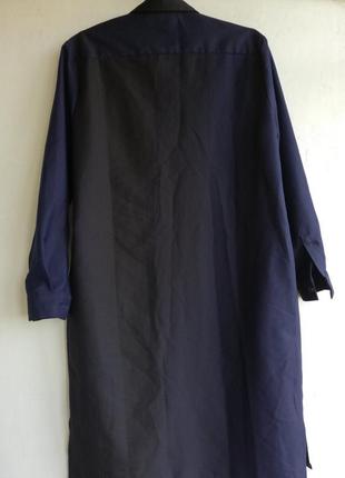 Крутое платье рубашка от asos, тонированное черно-синее ,размер 8 наш 423 фото