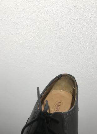Шкіряні туфлі, брогі ручної роботи8 фото
