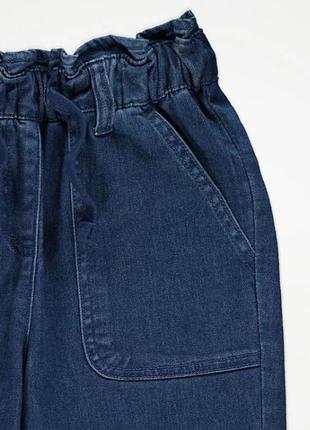 Стильные модные джогеры штаны для девочки george котон имитацией под джинс4 фото