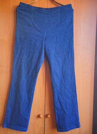Джинси штани штани яскраво сині стрейчеві прямі слім р 14 або 48-50 daxon