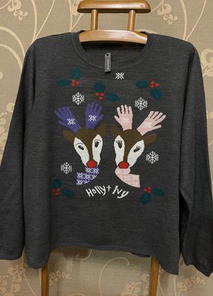 Дуже красивий і стильний брендовий светр з малюнком.