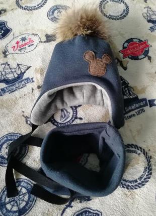 Теплющая шерстяная шапка, р. 50-53