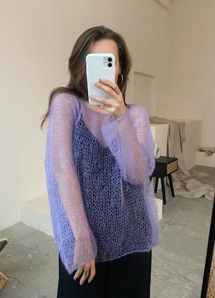 Свитер-паутинка оверсайз6 фото