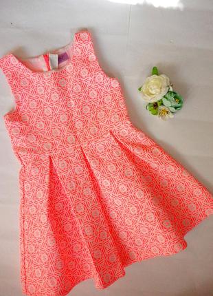 Нарядное платье f&f 2-3г коттон (ог 52, длина 52)