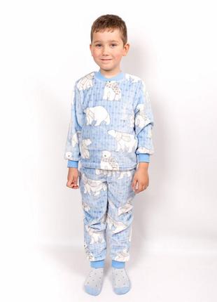 Красивая тёплая махровая пижама для мальчика/тёплая детская пижама/тепла махрова піжама для хлопчиків/дитяча піжама2 фото