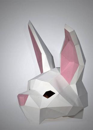 Маска зайця, маски для фотосесії, маска на день народження4 фото