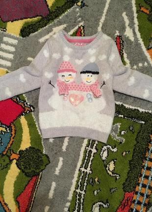 Тёплый свитер для девочки 2-3 года