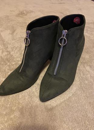 Замшеві ботильйони-лодочки