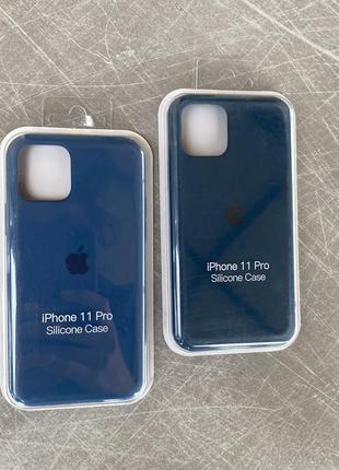 Чехол iphone 11 pro silicone case ( цвет/ dark blue 57/emerald 35 )