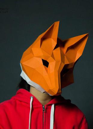 Маска лисы fox, маски для фотосессии, маска на день рождение2 фото