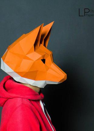 Маска лисы fox, маски для фотосессии, маска на день рождение3 фото