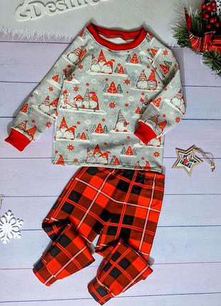 Новорічна піжамка, піжама клітинка
