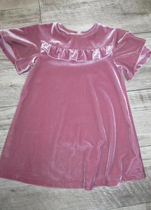 Велюровое платье next на 3-4 года рост 104см
