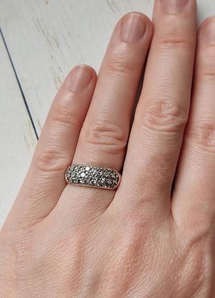 Широкое кольцо серебро 925 размер 17,52 фото