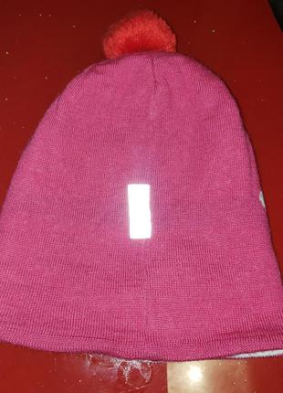 Vossatassar шапка дівчинці тепла зимова сумішева шерсть і флісова підкладка біні з бубоном 1.5-2-3 р 86-92-98 смнорвегия6 фото