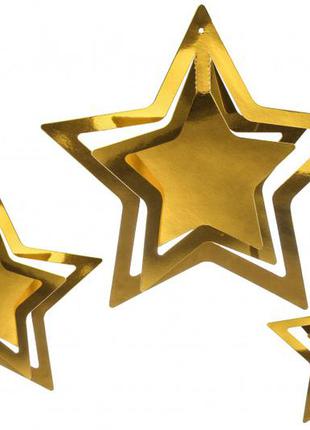 Подвесной декор "звезда" золотая 5-67046
