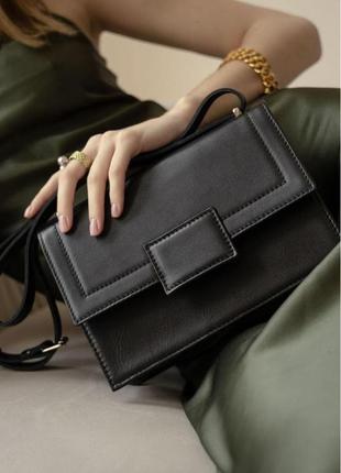 Сумка жіноча шкіряна чорна tw-kelly-g