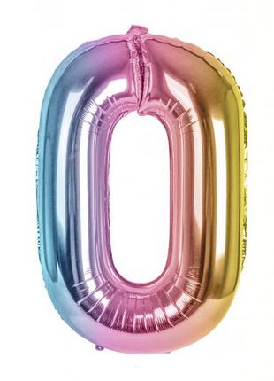 Воздушный шар цифра "0" multicolor (1м)