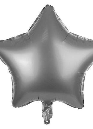 Повітряна куля матовий у формі зірки (срібло)