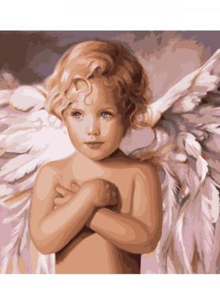 Набор для творчества роспись по номерам дети. ангел удачи 40х50 кно2315 идейка