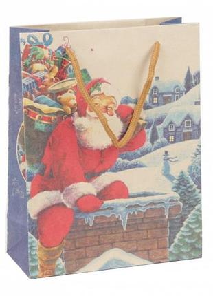 Новогодний подарочный пакет "santa" (s)