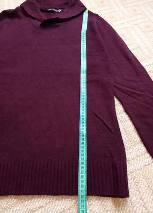 Бордовый мужской свитер, джемпер, пуловер, кофта, размер s-m6 фото