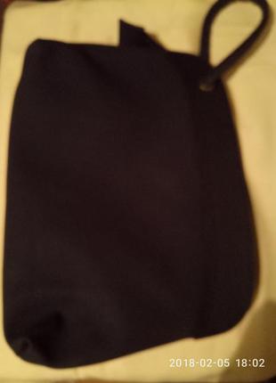 Нарядный темносиний ридикюль сумка с ручкой-петлей2 фото