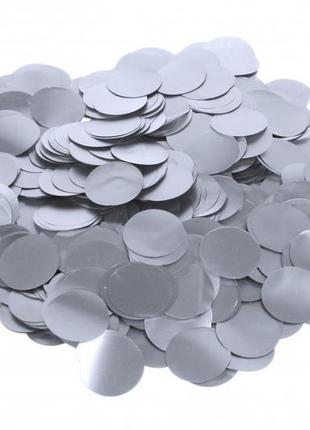 Конфетті "срібло" матові (ø2,5см)
