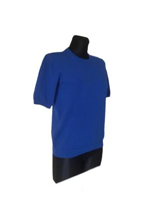 Вовняний топ светр, джемпер з коротким рукавом преміум-бренд тасманская вовни woolmark р. 46-484 фото