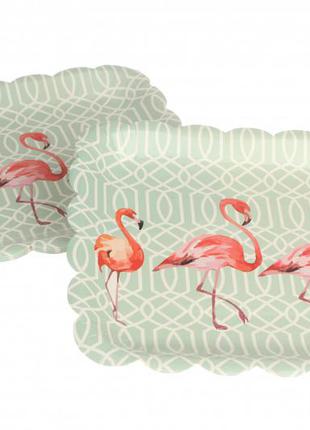 Тарелки бумажные "flamingo-3" (big)1 фото